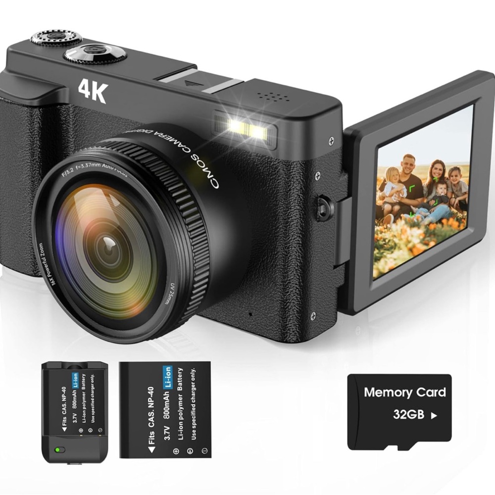 4K Digital Camera for Photography Autofocus 48MP Vlogging Camera